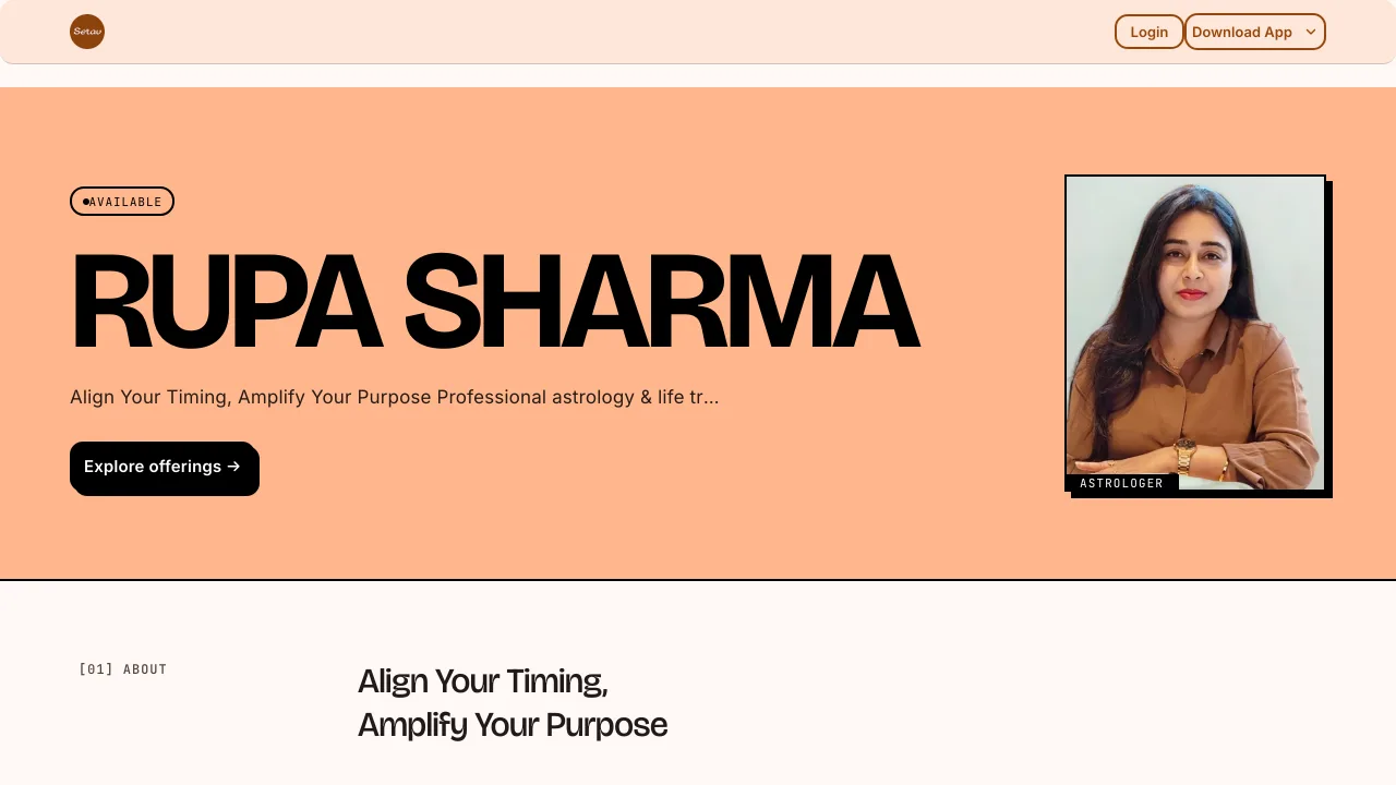 Rupa Sharma storefront preview