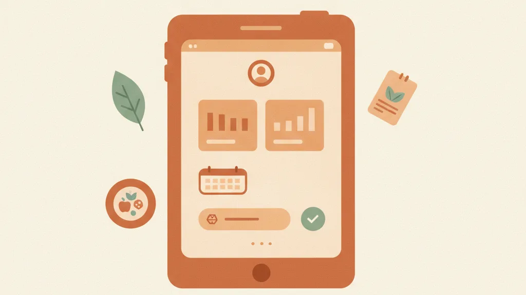 A nutritionist calmly managing a growing client practice through one organised booking, intake and payment system on a phone